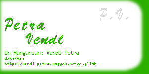 petra vendl business card